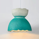 Axyaa LED Chandelier: Red Green Nordic Vintage Dining Room Pendent Light