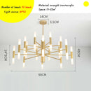 Axyaa Gold/Black Modern LED Art Pendant Lamp for Kitchen Living Room Loft Bedroom