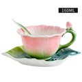 Axyaa Ceramic Rose Butterfly Teacup Set Milk Coffee Cup Camellia Afternoon Exquisite