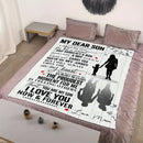 Axyaa Cozy Flannel Throw Blanket - Son's Love-Filled Gift from Mom