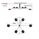 Axyaa Nordic Spider Pendant Light Multi 3/6heads Black Ceiling Lamp for Living Room Bedroom