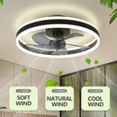 Axyaa Modern Smart Ceiling Fan Lamp with Remote Control LED Lighting