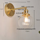 Axyaa Vintage Blue Glass LED Wall Lamp with Pull Chain Switch