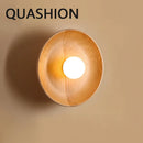 Axyaa Nordic Modern Wood Wall Sconce LED Lights for Bedroom and Corridor