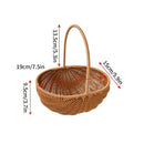 Axyaa Wicker Picnic Basket Tote: Rustic Storage & Shopping Organizer
