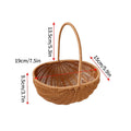 Axyaa Wicker Picnic Basket Tote Handle Storage Rustic Life Shopping Organizer