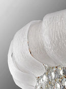 Axyaa Luxury Gold Crystal Chandelier for Dining Room and Kitchen Island