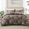 Leaf Plant Duvet Set, Boho Quilt Cover, Home Bedding by Axyaa