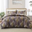 Leaf Plant Duvet Set, 2/3pc Polyester Bedding for Single King Bed by Axyaa
