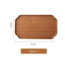 Axyaa Rosewood Coffee Tray: Handmade Japanese Dessert Plate with Tortoise Shell Carving