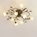 Axyaa Retro Flower Ceiling Light - Elegant European/French Style Lighting Fixtures