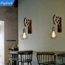Axyaa Retro LED Wall Lamp with Adjustable Iron Pulley for Home Decor