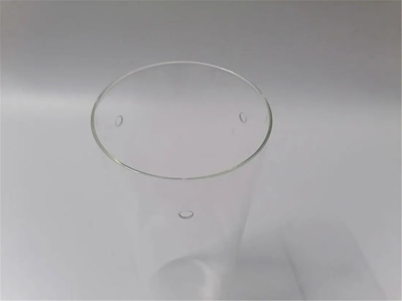 Axyaa Tall Glass Hurricane Lamp Shade with 3-Hole Candle Holder