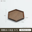 Axyaa Black Walnut Wooden Tea Cup Tray - High-grade Kitchen Storage & Serving Tray