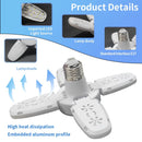Axyaa Fan Shape LED Ceiling Light 28W E27 Bulb, AC 85-265V Office Home Garage Lighting