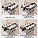 Axyaa Telescopic Pants Rack: Damping Clothes Hanging, Wardrobe Slide Rails, Aluminum Alloy.