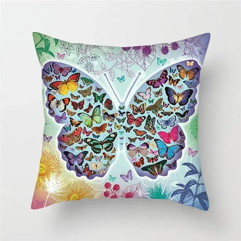 Axyaa Floral Butterfly Pillowcase for Home Decor and Events