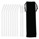 Axyaa Glass Straw Set: Reusable & Eco-Friendly Smoothie Cocktail Straws