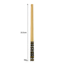 Axyaa Stainless Steel & Wooden Chopsticks Dinnerware Set