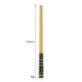 Axyaa Stainless Steel & Wooden Chopsticks Set for Dining
