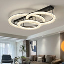 Axyaa Black Chandelier Round Ceiling Light Modern Elegant Pendant Lamp LED Lighting