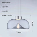 Axyaa Glass Chandelier: Modern Minimalist Nordic Design