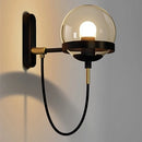 Axyaa Glass Ball Wall Lamp: Modern Nordic Industrial Bedside Light for Living Room, Bedroom, Loft