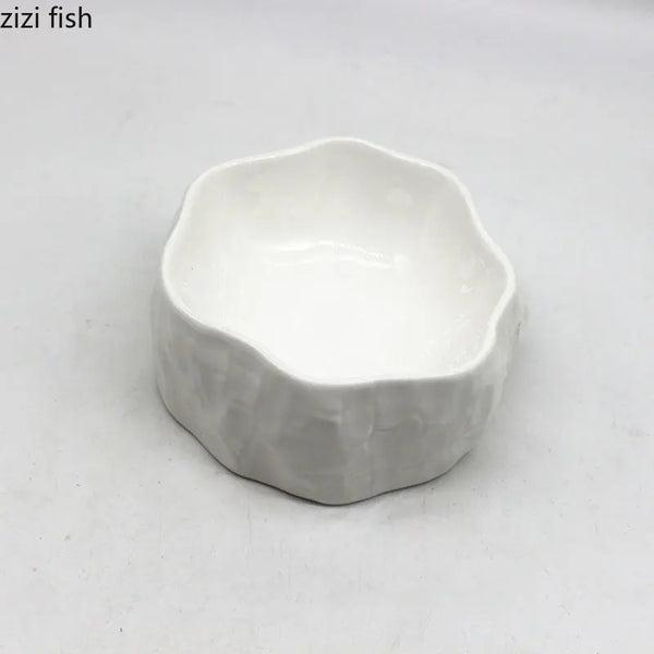 Axya Stump-Shaped Ceramic Dinner Plate - Creative Tableware for Restaurants & Home