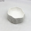 Axyaa Stump Shaped Ceramic Dinner Plate - Creative Tableware for Dining Experience