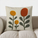 Axyaa Vibrant Floral Pattern Throw Pillow Cover for Sofa, Bedroom, Car
