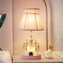 Axyaa Princess Castle Pink Girl Table Lamp - Modern LED Desk Light
