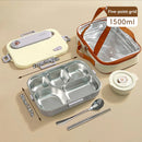 Axyaa Stainless Steel Bento Lunch Box Set with Tableware
