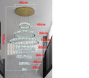 Axyaa Crystal Chandelier Stair Pendant Living Room Lighting Modern Interior Light