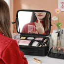 Axyaa Waterproof Makeup Travel Bag with Brush Compartment & Handle for Women