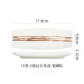 Axyaa Ceramic Sushi Plate Set - Stylish Tableware for Sashimi, Dim Sum, and Barbecue