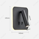 Axyaa Adjustable USB Wall Lamp for Bedroom Study, Minimalist LED Reading Light