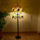 Axyaa Tiffany Stained Glass Floor Lamp for Retro Country Living Room and Bedroom