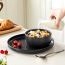 Axyaa Black Stoneware Dinner Set - 18/36 Piece Elegant Plate Collection