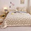Axyaa Velvet Quilted Bed Cover Single/Double Bedspread - Winter Bed Linen