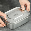 Axyaa Stainless Steel Divided Lunch Box with Lid - 800ML Insulated Food Container