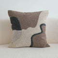 Axyaa Tufted Block Cushion Cover - Beige Black Brown Grey Modern Home Decor