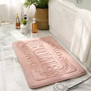 Axyaa Khaki Foam Bath Mat: High-Quality Rectangle Rug for Bathroom, Kitchen, or Bedroom