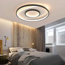 Axyaa Dimmable LED Ceiling Light 50CM Round Black White Hall Living Room Bedroom Fixture