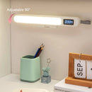 Axyaa LED Desk Clock Lamp: Rotatable Night Light for Bedroom Reading