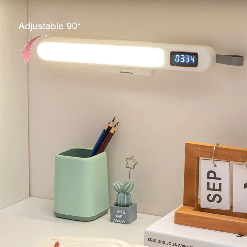 Axya Multi-Functional Desk Lamp with Clock - Rotatable LED Night Light