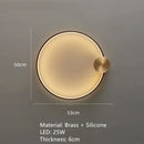 Axyaa Brass Ring LED Wall Sconce for Home Art Deco Lighting in Various Rooms