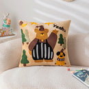Axyaa Cartoon Embroidered Pillowcase Set for Kids Room Decor