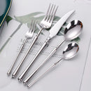 Axyaa Stainless Steel Cutlery Set - Elegant 10 Pcs Western Tableware Flatware