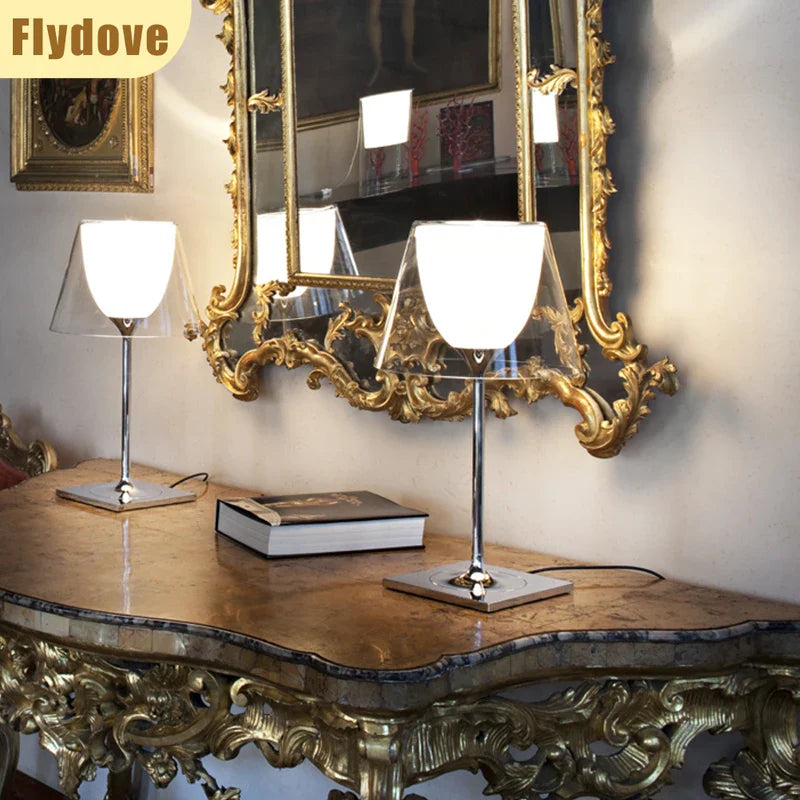 Luxury Acrylic Desk Lamp by Axyaa - Designer Bedhead Lighting for Model Room & Villa