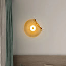 Axyaa Circular Glass Wall Lamp: Modern Nordic Style Sconce for Bedroom Hotel Porch